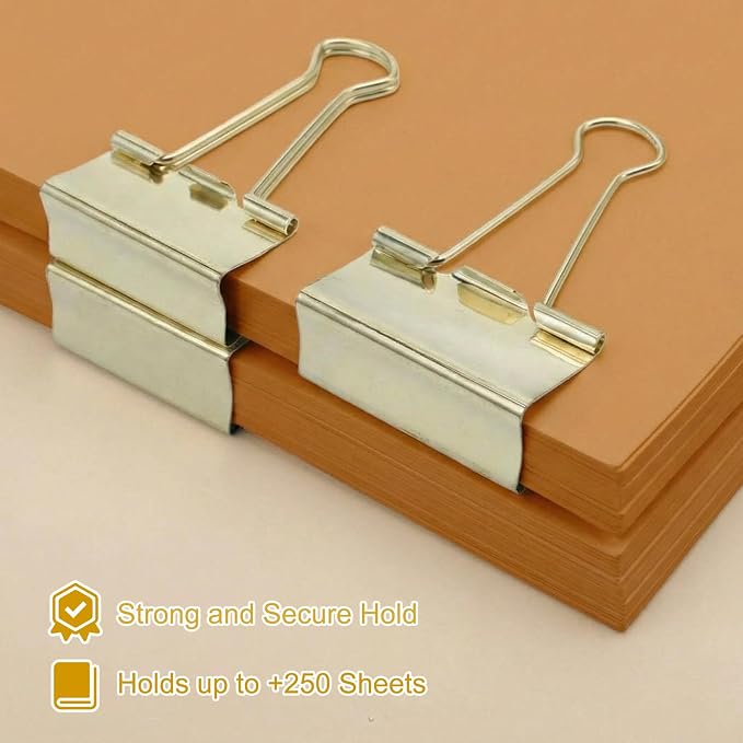 Frienda 12 Pack 2 Inch Extra Large Binder Clips Big Paper Clamps Metallic Large - Image 4