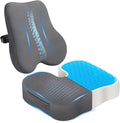 Gel Seat Cushion & Lumbar Support Pillow Set, Cooling Memory Foam by Unknown