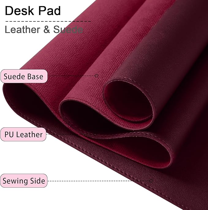 Large Desk Pad, 47.2" x 17" PU Leather Desk Mat - Image 3