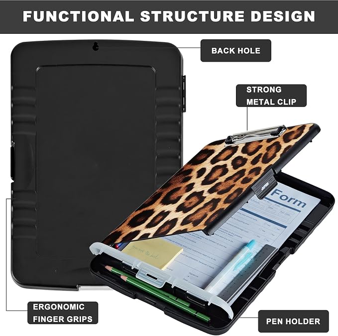Leopard Brown Storage Clipboard - Image 6