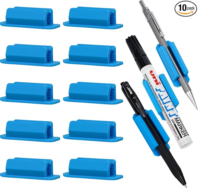 10 PCS Pen Holder for Desk, Adhesive Pen Holder for Classroom Clipboard by ZFbuhuo