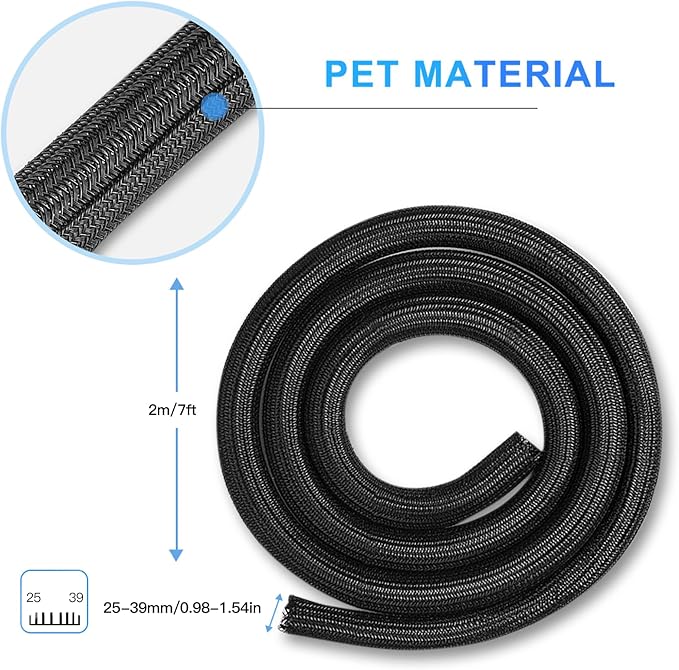 AGPTEK Cable Sleeve, 6.6ft - Image 2