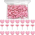 100 Pcs Thumb Tacks Pink Push Pins 0.47 Inch Heart Push Pins by Unknown