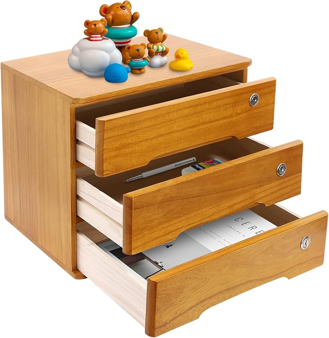 Wooden Desktop Storage Box by LKOEWQZAMX