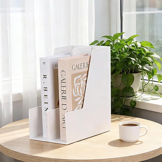 CiWiVOKi Vertical Magazine File Holder, 4 Pack, Notebooks and Paperwork - Image 8