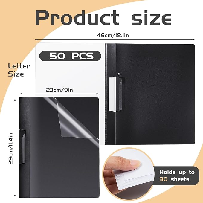 Maitys 50 Pack Durable Clear Report Covers - Image 3