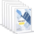 Hoewina Acrylic Sign Stands 4 x 6 Inch 6 Pack by Hoewina