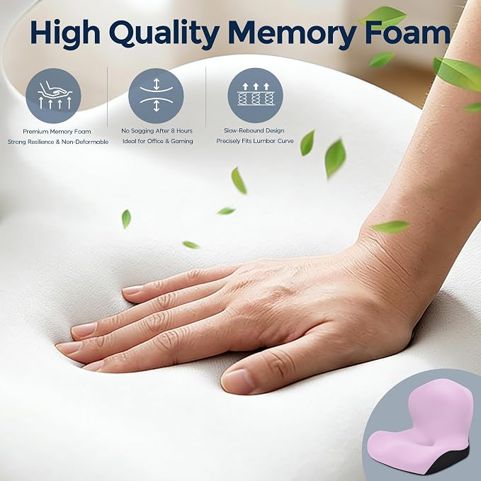 Seat Cushion for Office Chair and Car, L-Shaped Ergonomic Car Seat Cushions - Image 6
