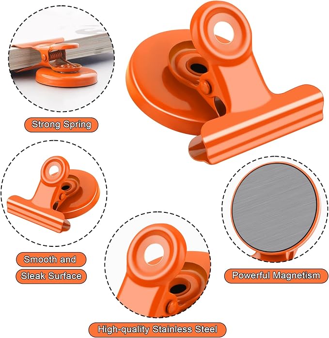 24 Pack Magnetic Clips Fridge Magnets Whiteboard Magnets, Magnet Clips - Image 6