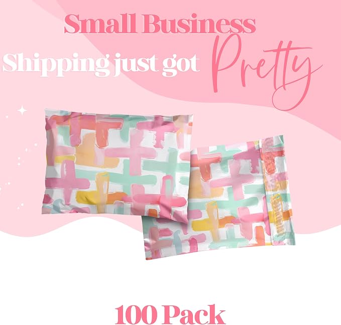 Pretty Package Store 10x13 Designer Poly Mailer 100 Pack Heavy Duty Waterproof - Image 2
