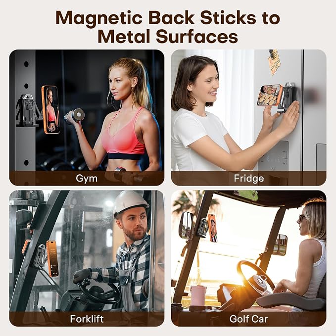 OMOTON TP02 360° Rotating for MagSafe Tripod, Aluminum Magnetic Phone Tripod - Image 4