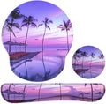Ergonomic Mouse Pad with Wrist Rest and Keyboard Wrist Rest, Mousepad and by GJGOO