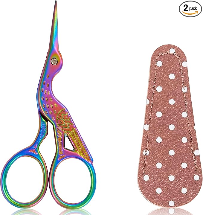 BIHRTC 3.6inch Mini Scissor Bird Crane Embroidery Scissors Stainless Steel by HOME