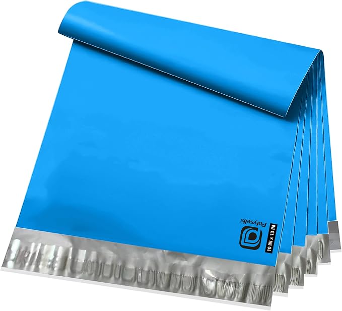 POLYSELLS 200 pcs 10x13 Inches Blue Poly Mailers Shipping Envelopes, Strong by POLYSELLS