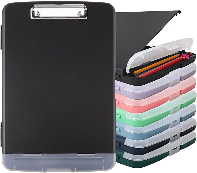 SFLHHDM Clipboard with Storage, Clip Boards 8.5x11, Plastic Clipboards with Pen by SFLHHDM
