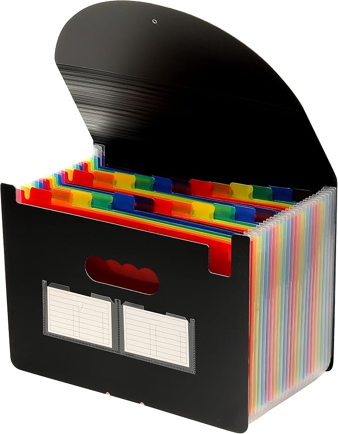 Mukawa 24 Pocket Expanding File Folder, Expandable Accordion File Organizer - Image 2