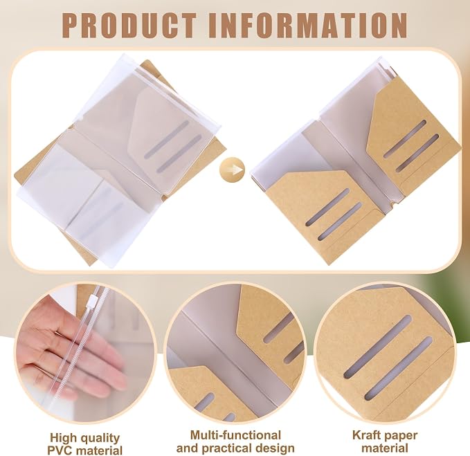 Travelers Journal Notebook Accessories Kit Include Travel Kraft File Folder - Image 3