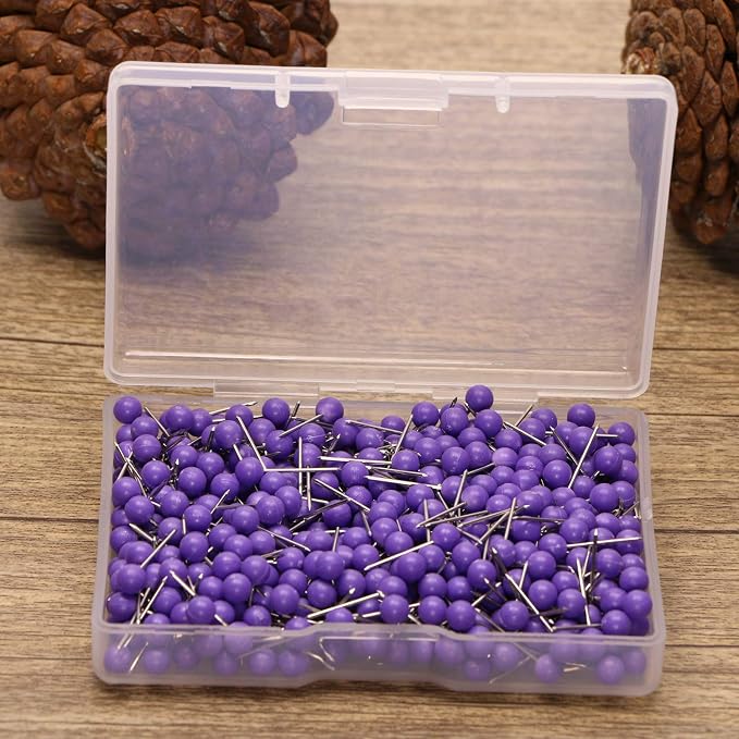 Tupalizy 1/8 Inch Small Round Ball Head Decorative Push Pins Map Thumb Tacks - Image 5