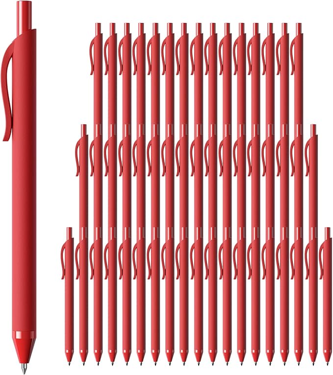 50 Pack Red Ink Pens by INKSLICK