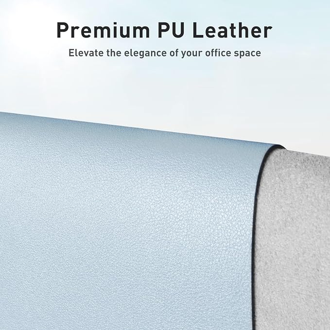 Aothia Faux Leather Desk Mat – Large Mouse Pad, Non-Slip PU Leather Blotter - Image 2
