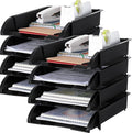 Fainne 8 Pcs Stackable Paper Trays Organizer by Fainne