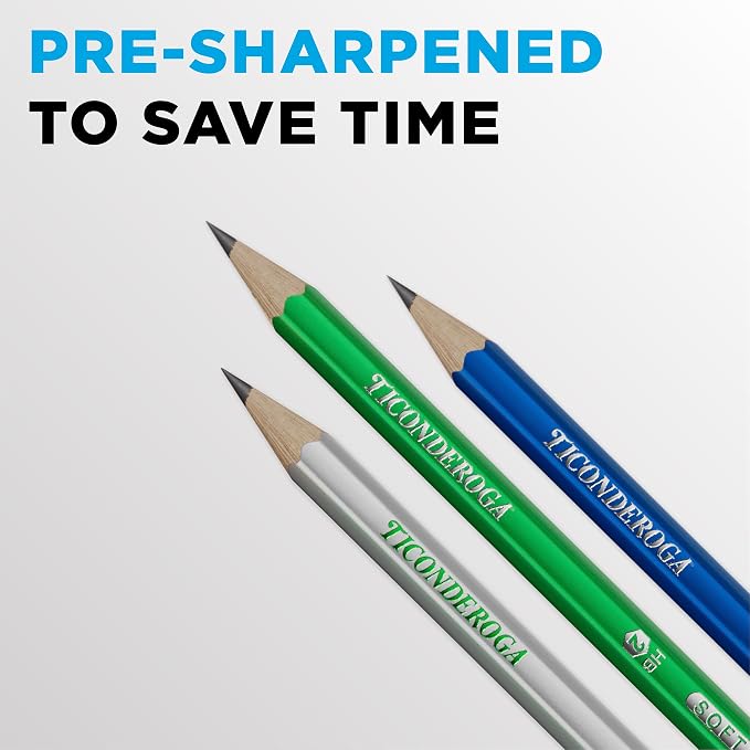 Ticonderoga Wooden Pencils, Pre-Sharpened, #2 HB Soft, Metallic Colors - Image 6
