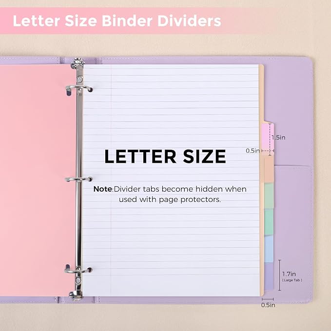 SKYDUE 8 Tab Durable Plastic Dividers - Image 6