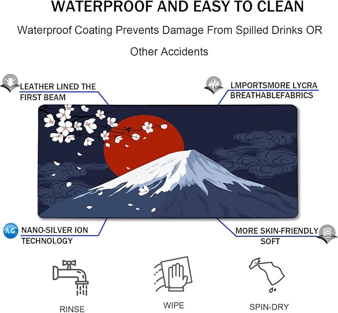 Japanese Mt Fuji Gaming Pad, Large Mouse Pad - Image 4