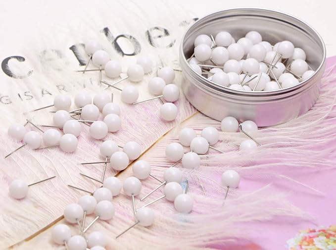 Tupalizy 100PCS 1/4 Inch Small Round Head Map Tacks Pins - Image 6