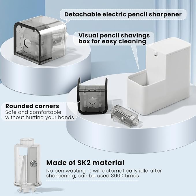 Electric Pencil Sharpener with Battery, Battery Powered, - Image 3