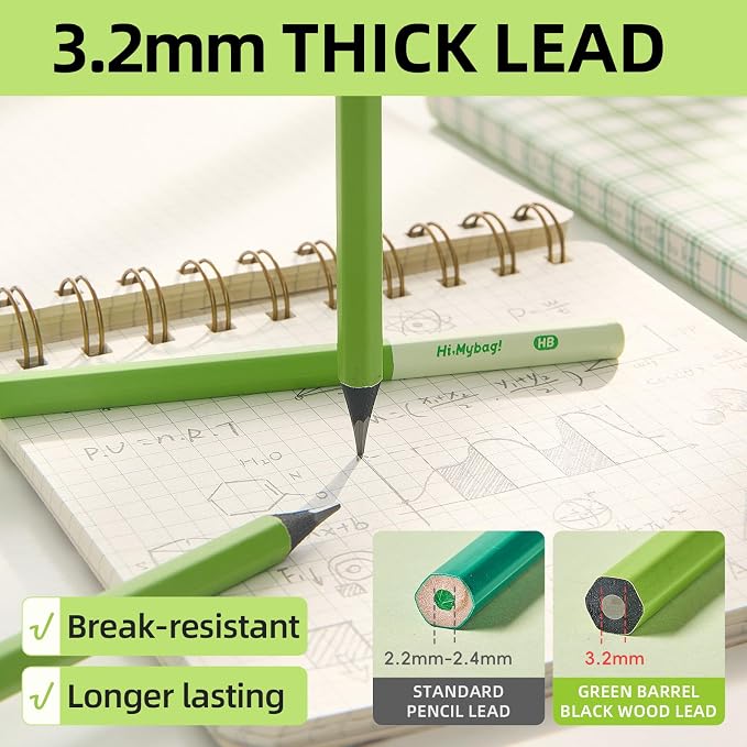 #2HB Wood Pencils, 40 Pack Pre-Sharpened - Image 4