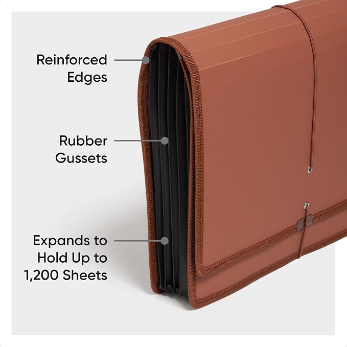 Smead Tuff Premium Poly Wallet, Accordion File Organizer - Image 3