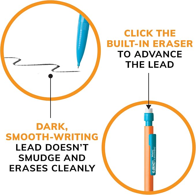 BIC Xtra Strong Mechanical Pencil, 0.9 mm Thick Point and No. 2 Lead - Image 5