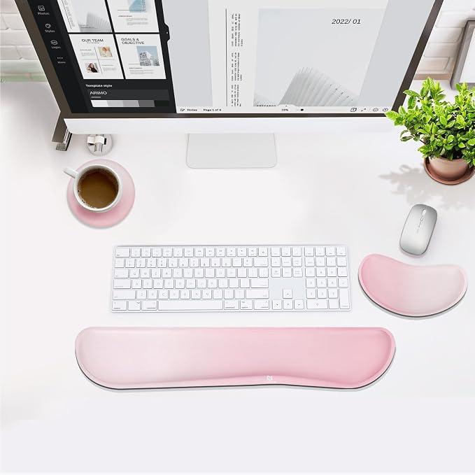 Gimars Upgrade Enlarge Silky Gel Memory Foam Keyboard Wrist Rest, Wrist Rest - Image 9
