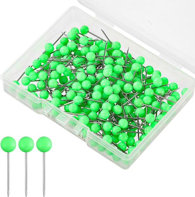 XIHIRCD 200pcs Map Push Pins, Map Tacks Round Head Pins Small Thumb Tacks by XIHIRCD