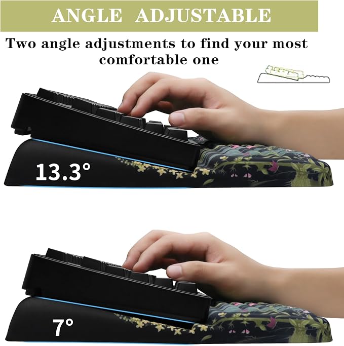 Ergonomic Keyboard Stand with Wrist Rest, Computer Wrist Support Pad, Tilted - Image 2