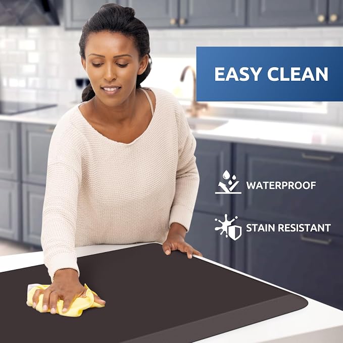 KitchenClouds Kitchen Mat Cushioned Anti Fatigue Rug 24"x70" Water Resistant - Image 3
