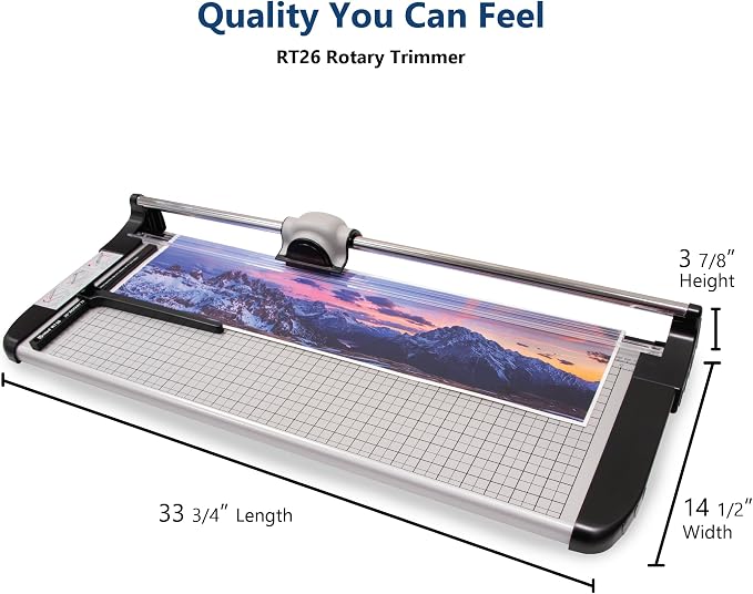 United Office Products RT26 Commercial Rotary Paper Trimmer, Sturdy Metal Base - Image 5