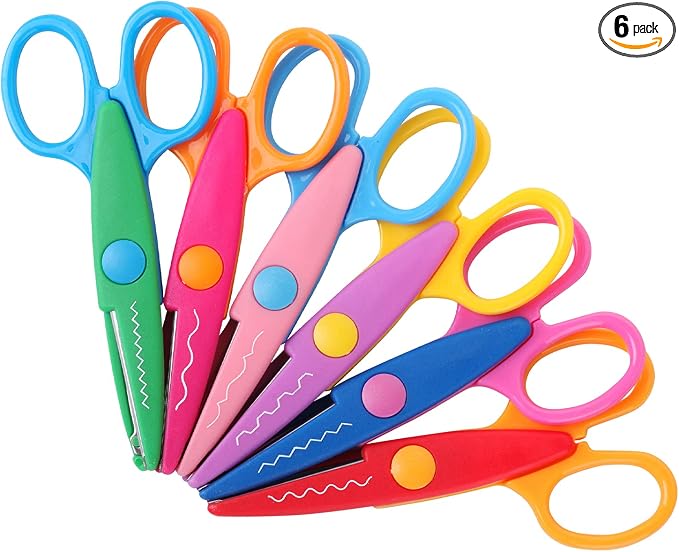 Mr. Pen- Craft Scissors Decorative Edge, 6 Pack, Bright Zig Zag Scissors | by MrPen