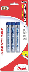 Pentel Refill Eraser for AL, Ax and PD Series Pencils 5 Pcs/Tube, Thermoplastic by PentelofAmerica