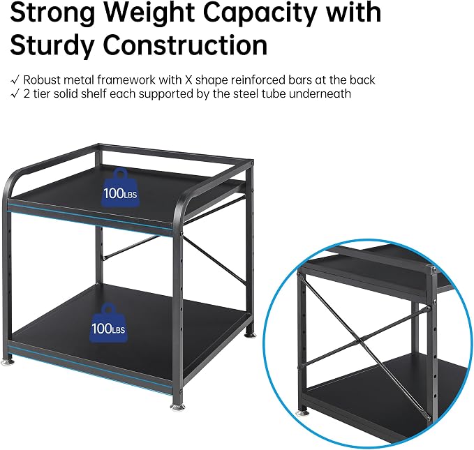 Fannova 2 Tier Under Desk Printer Stand - Image 5