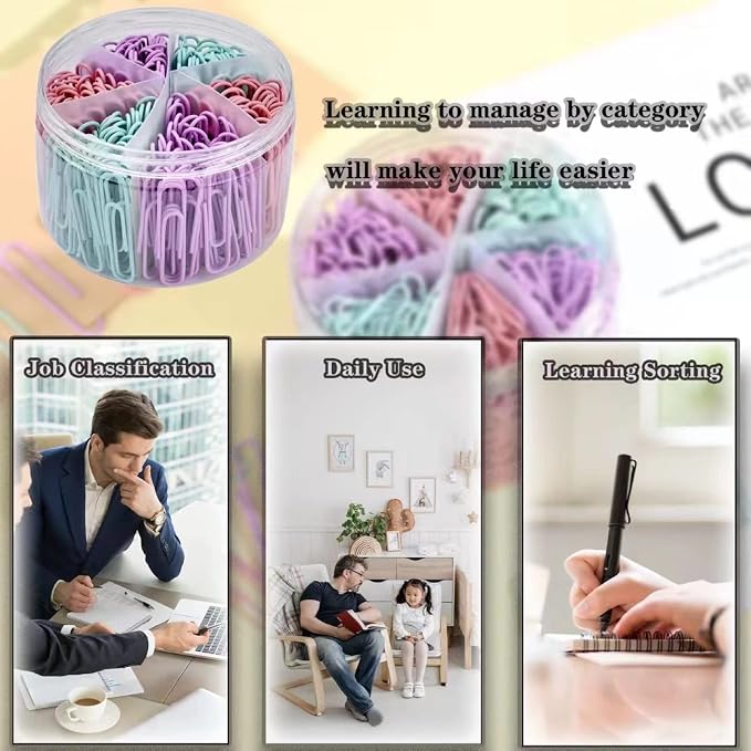 Macaron Colored Paper Clips, 1.1" Medium Paper Clip（28mm - Image 6