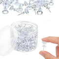 100 pcs Large Clear Push Pins for Bulletin Board by Unknown