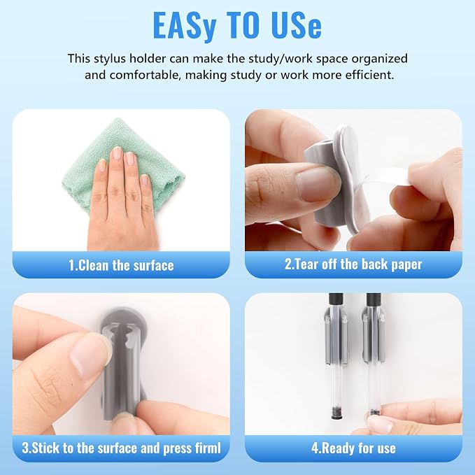 VZZNN Adhesive Pencil Holders for Desk, Marker Holder, Adhesive Pen Holder for - Image 4