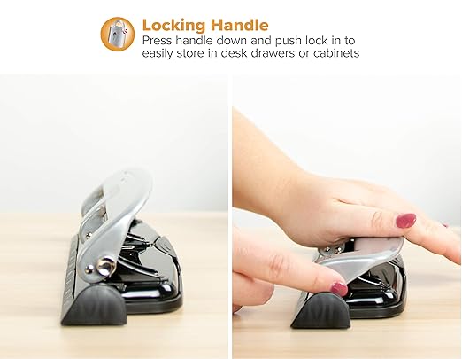 Bostitch Office inPRESS 12 Reduced Effort Three-Hole Punch - Image 4