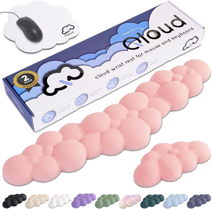 Pink Cloud Keyboard Wrist Rest – Create-ables Qloud Pink Wrist Rest by Create-ables
