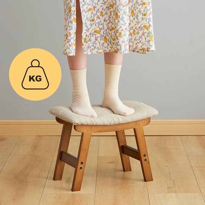 Foot Stool Ottoman Foot Rest Under Desk, Small Stool - Image 4