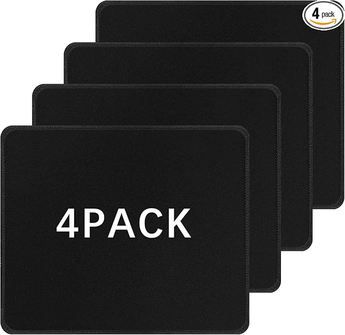 4 PCS Black Mouse pad Bulk by Anpuimult