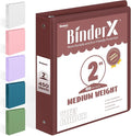 BinderX Extra Durable 3 Ring Binder, Round Ring 2 Inch Binders, Fits 450 Sheets by Sooez