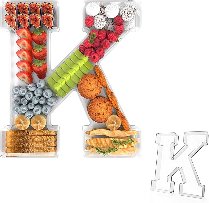 13.8" Acrylic Letter Charcuterie Tray, Charcuterie Letters Fillable Box by Tdsuco
